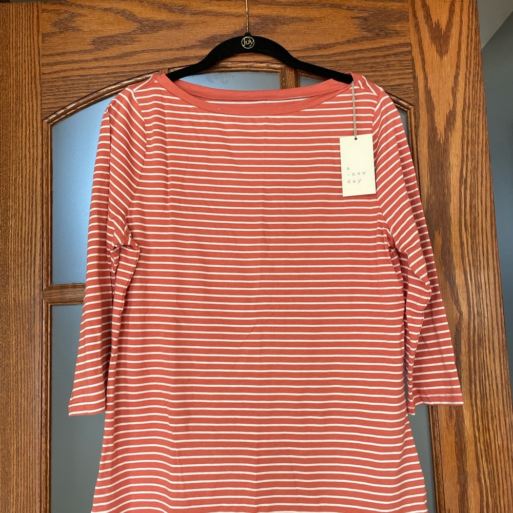 NWT- a.new day 3/4 Sleeve shirt. M.